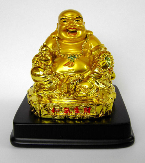 Glücks-Buddha auf Sockel